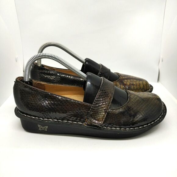 Alegria Feliz Snake Skin Print Mary Jane Style Comfort Shoes‎ Women's Size 39 - Picture 2 of 8